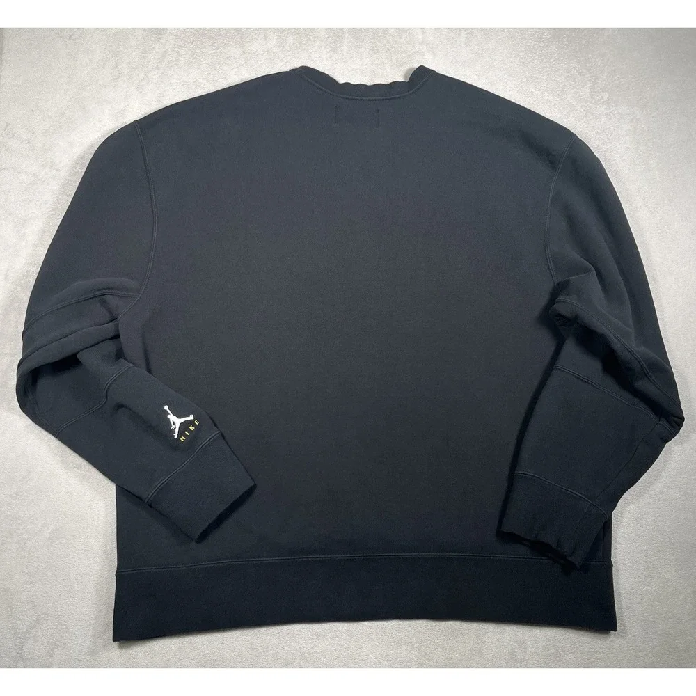 Jordan Mens Jumpman Fleece Crewneck Sweatshirt XL Black DA7194-010 Pullover